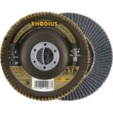 Rhodius 211329 Lamellenschijf Diameter 115 mm Boordiameter 22.23 mm Korrelgrootte 80 RVS, Staal