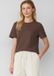 s.Oliver - T-shirt pour femme en jersey interlock - Marron moka - Taille 46
