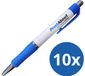 PrintAbout Pennen (10 stuks) Blauw/Wit Kunststof