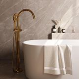 Brauer Gold Edition Vrijstaande Vrijstaand Badmengkraan - met 3 Standen Handdouche - Doucheslang - Goud Geborsteld Pvd