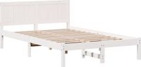 vidaXL Bedframe Wit Massief Grenenhout 120 x 190 cm