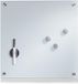Zeller 11600 memobord, glas, wit, ca. 40 x 40 cm