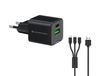 Conceptronic ALTHEA16B oplader voor mobiele apparatuur Universeel Zwart AC Snel opladen Binnen