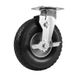 Merkloos Relaxdays Zwenkwiel met rem, 3.00-4, 120 kg, luchtband, zwart/zilver