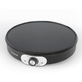 GOURMETmaxx Crêpemaker 1200 W zwart met deegdispenser en pannenkoekenspatel