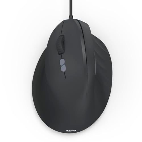 Hama Optische muis, bekabeld, 7 toetsen, ECM-500L, linkshandig, verticaal, zwart