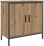 vidaXL Wastafelkast - 60x30x60 cm - Bewerkt Hout - Artisanaal Eikenkleurig