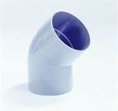 DYKA Bocht 1x mof 1x spie 45° PVC grijs keurmerk BRL2012 70mm