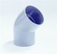 DYKA Bocht 1x mof 1x spie 45° PVC grijs keurmerk BRL2012 70mm