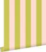 ESTAHome behang strepen roze en groen - 0.53 x 10.05 m - 131574