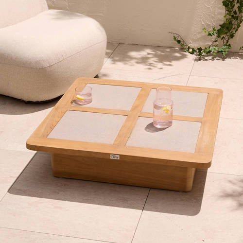 NOUS Garden salontafel Ventana teak/keramiek (80x80)