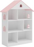 en.casa Kinderkast Vipsali open kast 107x83x30 cm wit en roze