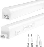 BES LED TL Armatuur met T5 Buis - 30cm Enkel - 4W - Koppelbaar - Warm Wit 3000K - Mat Wit - Kunststof