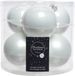 Decoris 6x Winter White Glass Christmas Balls 8 cm - Glossy and Matte - Winter White Christmas Tree Decoration