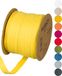 Halbach Seidenbänder Katoenen lint - 10 mm x 30 m - 100% katoen - per meter - stoffen band voor decoraties knutselen en naaien - Kleur: geel