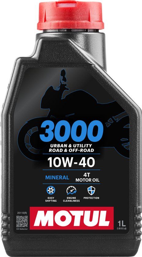 Motul 3000 4T 10W-40 Motorolie 1 Liter