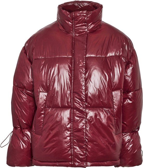 Noisy May NMALLIE SHINY PUFFER DD Winterjas rood XL Nylon