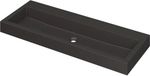 Wastafel INK Momento Wastafel Quartz Zonder Kraangat - 1200x450x90 mm - Zwart