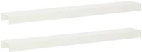 vidaXL Afdekprofiel voor tuinafboording 2 st 100 x 15 x 5 cm Staal Wit