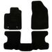 DBS 1763702 Autovloermatten, precies passend, 3-delig, antislip, zwarte tapijtstof, 900 g/m², velours-afwerking, Star Serie