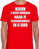 Shoppartners Bv Rouge erreur T-shirt de Noël / t-shirt - Noël, c'est 3 hochements de tête à la belle-famille - hommes - Vêtements de Noël / tenue de Noël M