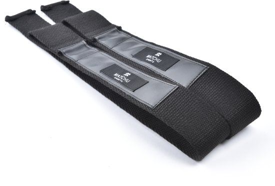 Matchu Sports Powerlifting Straps - Deadlift straps - Zwart