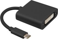 Lanberg USB-C to DVI-I Adapter, 0.15 m, Black