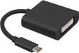 Lanberg USB-C to DVI-I Adapter, 0.15 m, Black