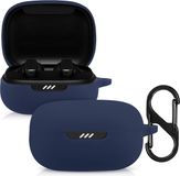 kwmobile Hoes geschikt voor JBL Live Pro Plus - Siliconen cover voor oordopjes in donkerblauw