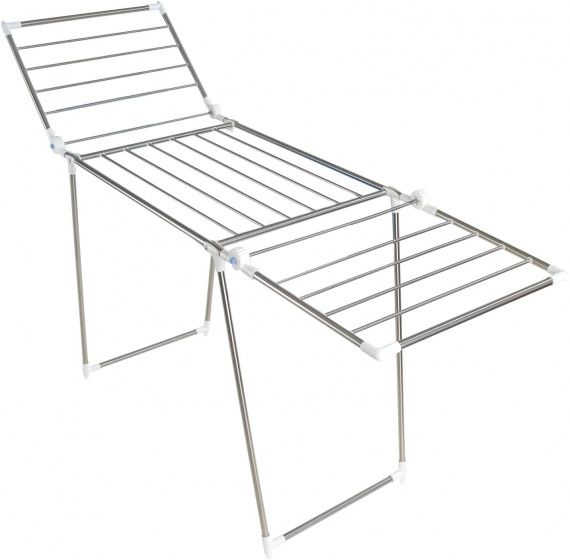 WENKO droogrek Profi Extra 15M 196 x 90 cm RVS zilver 34 delig