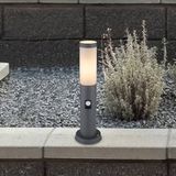 Globo Tuinlamp Boston antraciet met wit en sensor - 3158AS