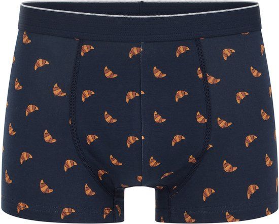 WE Fashion Heren boxershort met dierenprint, donkerblauw, maat XL
