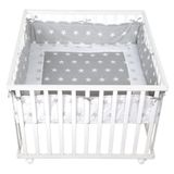 Roba Little Stars Playpen - White - Square - Multiplex - 100x100cm - Up to 2 Years