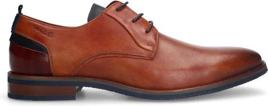 Van Lier Cognac leren veterschoenen - Maat 43