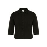 ONLY CARMAKOMA CARMACEY 3/4 POLO CARDIGAN KNT - Meisjes - Cardigans - M-46/48 - Polyester/Wol/Polyamide - Kort - Coffee Bean