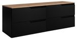 3E 3xE living.com 3xE living Ensemble de meubles sous-vasque 160 cm, noir/chêne Craft