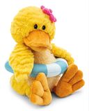 NICI Knuffeldier eend Pooline met zwemband, 25 cm, geel