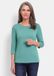 Goldner Basic Shirt met lange mouwen en boothals - Katoen - Grijsgroen - Maat 44