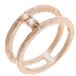 Orphelia damesring 925 zilver deels verguld zirkonia transparant briljant geslepen ZR-7129/RG