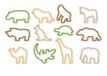 Tescoma Koekjessnijders, 12 stuks Zoo Delicia Kids, gesorteerd, 32,3 x 4,3 x 9 cm