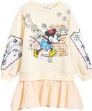 Desigual Robe t-shirt fille Minnie Beige Coton 11 ans