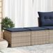 Maison Exclusive - Ensemble de jardin pour 2 personnes, gris, avec coussins, en polyrotin et acacia