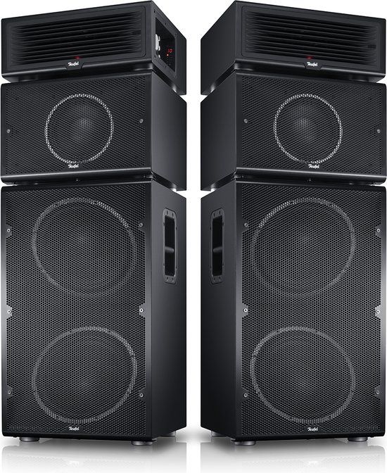 Teufel POWER HIFI stereo set - Modulair bluetooth luidsprekersysteem - Zwart