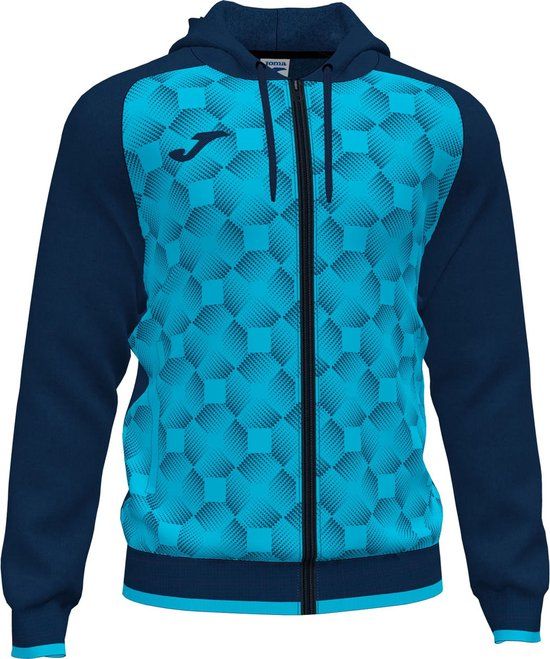 Joma Supernova III Hooded Sweatshirt - Men - Marine / Fluor Turquoise - Size M