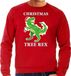 Bellatio Decorations Shoppartners Bv Kersttrui sweater Christmas tree rex - rood - voor heren - Kerstkleding - Dinosaurus L