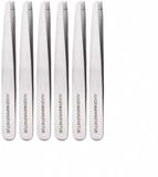 Augenmanufaktur Brow-pincet / Professioneel pincet voor perfecte wenkbrauwen, set van 6 stuks