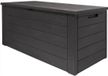 Merkloos Woody Tuin Opbergbox - 324 liter 45x120x60 cm - Tuinkussenbox - Antraciet/bruin