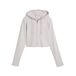 PUMA Essentials Ribbed Slim hoodie met volledige rits voor dames XL, Misty Pink Heather