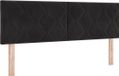 vidaXL Hoofdbord Zwart Fluweel 144 cm