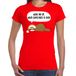 Bellatio Decorations Luiaard Kerstshirt / Kerst t-shirt Wake me up when christmas is over rood voor dames - Kerstkleding / Christmas outfit XS